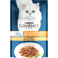 Perle - Les filettines en Sauce à la dinde 85gr - Gourmet - 1,34 € - Purina - 7613030411598 - Ornibird SRL