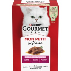 Mon Petit - Viandes 6x50gr - Gourmet à 3,99 € - Purina - 12503026 - Gourmet