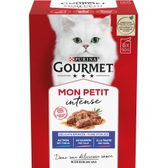 Mon Petit - Poissons 6x50gr - Gourmet à 3,99 € - Purina - 12502633 - Gourmet