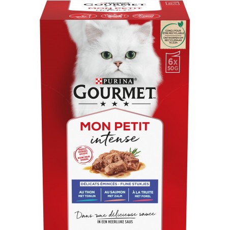 Mon Petit - Poissons 6x50gr - Gourmet à 3,99 € - Purina - 12502633 - Gourmet