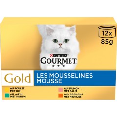 Gold - Les mousselines 12x85gr - Gourmet à 10,89 € - Purina - 5109634 - Gourmet