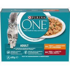 Adult 8x85gr - One à 7,59 € - Purina - 12499559 - One