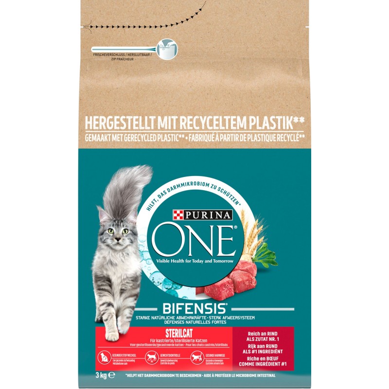 Bifensis Sterilcat - Riche en boeuf et au riz 3kg - One