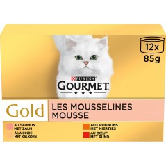 Gold - Les mousselines 12x85gr - Gourmet à 10,89 € - Purina - 12301262 - Gourmet
