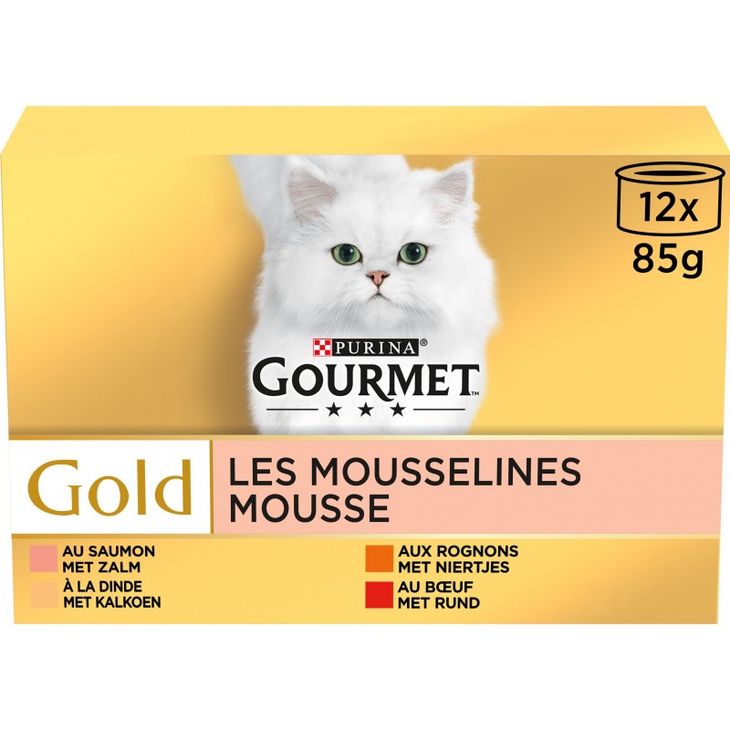 Gold - Les mousselines 12x85gr - Gourmet 12301262 Purina 10,55 € Ornibird