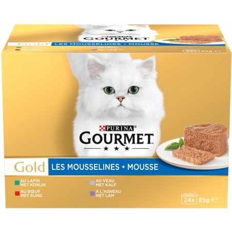 Gold - Les mousselines 24x85gr - Gourmet à 20,69 € - Purina - 5119920 - Gourmet
