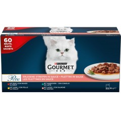 Perle - Les filettines en sauce 60x85gr - Gourmet à 44,99 € - Purina - 12487175 - Gourmet