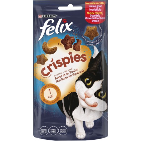 Crispies - Au goût de boeuf et de poulet 45gr - Felix à 2,10 € - Purina - 12485582 - Felix