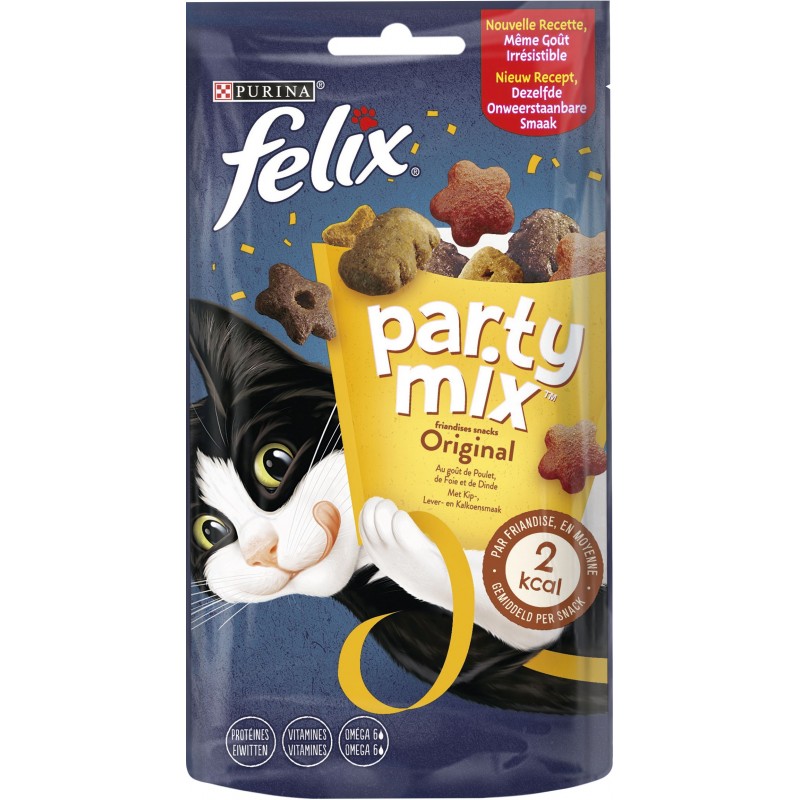 Party Mix - Original Au goût poulet, de foie et de dinde 60gr - Felix 12371171 Purina 2,10 € Ornibird