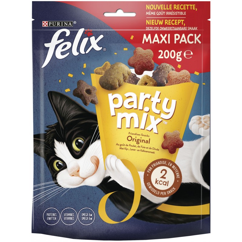 Party Mix - Original Mix Au goût poulet, de foie et de dinde 200gr - Felix 12371085 Purina 4,95 € Ornibird