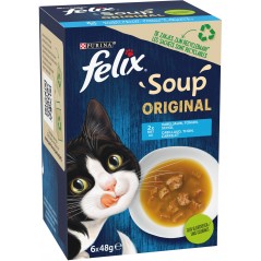Soup - Sélection de poissons 6x48gr - Felix à 3,15 € - Purina - 12520056 - Felix
