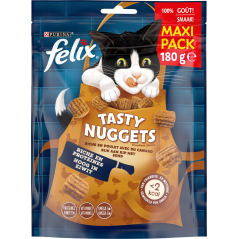 Tasty Nuggets Riche en Poulet avec du canard 180gr - Felix à 5,19 € - Purina - 12534011 - Felix