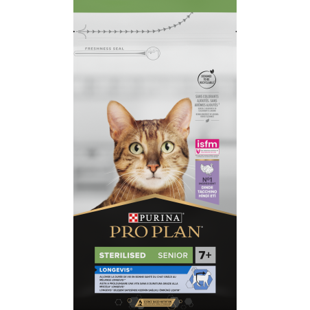 Senior Sterilised Longevis- Riche en dinde 1,5kg - Pro Plan à 26,35 € - Purina - 12369529 - Pro Plan