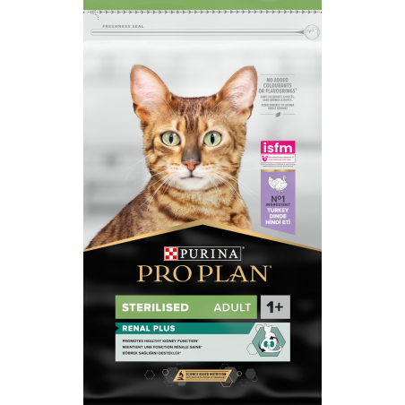 Adult Sterilised Renal Plus - Riche en dinde 10kg - Pro Plan à 87,90 € - Purina - 12524323 - Pro Plan