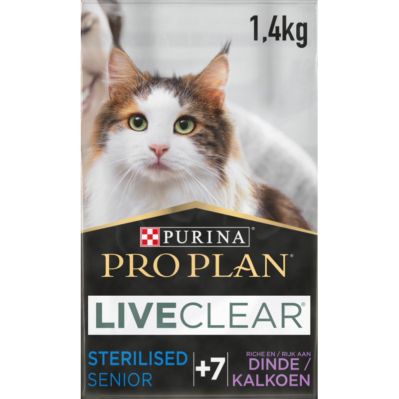 Senior LiveClear Sterilised 7+ à la dinde 1,4kg - Pro Plan 12466177 Purina 30,60 € Ornibird