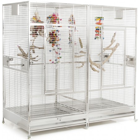 Cage Perroquet en INOX Arkansas II - Montana - Wagner à 2,00 € - Wagner - ARKII-INOX - Cages