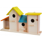 Combi 3 Nichoirs et 1 Mangeoire avec toit de couleur