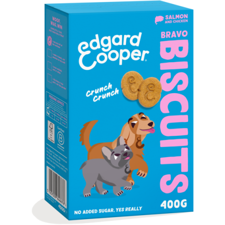 Biscuit Saumon et Poulet 400gr - Edgard & Cooper à 7,00 € - Edgard & Cooper - 46935 - Edgard & Cooper