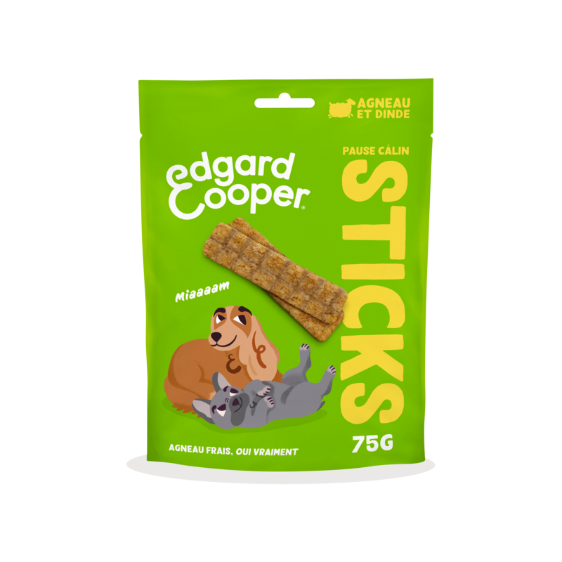 Strips Agneau et Dinde 75gr - Edgard & Cooper Strips Agneau et Dinde 75gr - Edgard & Cooper