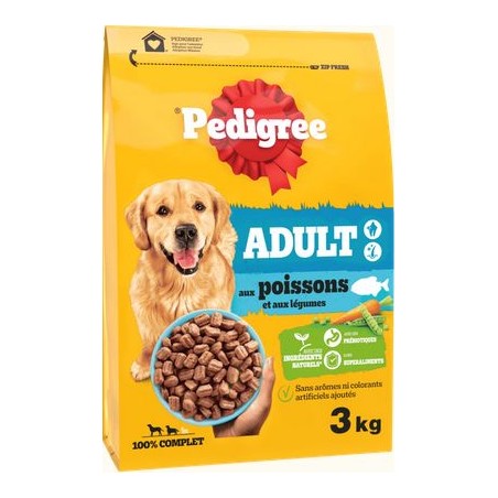 Adult Poisson et Légumes 3kg - Pedigree à 10,89 € - Pedigree - 457096 - Pedigree