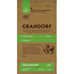 Chien Adult Mini Agneau et Dinde 8kg - Grandorf à 64,95 € - Grandorf - GDDD0308 - Grandorf