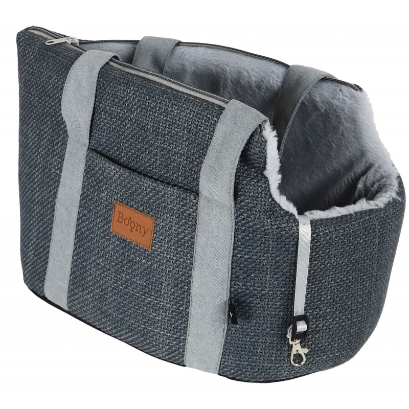 Boony sac de transport aspect lin + sangle de transport 46cm/Gris - Gebr. De Boon Boony sac de transport aspect lin + sangle de transport 46cm/Gris - Gebr. De Boon