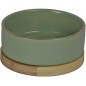 Boon bol à nourriture céramique/bois vert d'eau 13cm - Gebr. De Boon