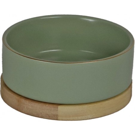 Boon bol à nourriture céramique/bois vert d'eau 16cm - Gebr. De Boon à 14,95 € - Gebr. de Boon - 0203246 - Gamelles