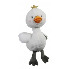 Boon jouet oie en peluche blanche avec couronne et couineur eco 38cm - Gebr. de Boon à 11,95 € - Gebr. de Boon - 0205514 - Jo...