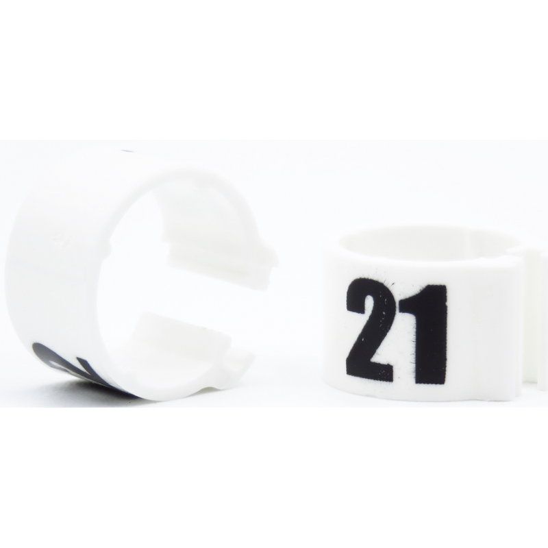 E-Z Bagues à clips numérotés 1 à 25 - Taille: 8mm - Couleur Blanc E-Z Bagues à clips numérotés 1 à 25 - Taille: 8mm - Couleur Blanc