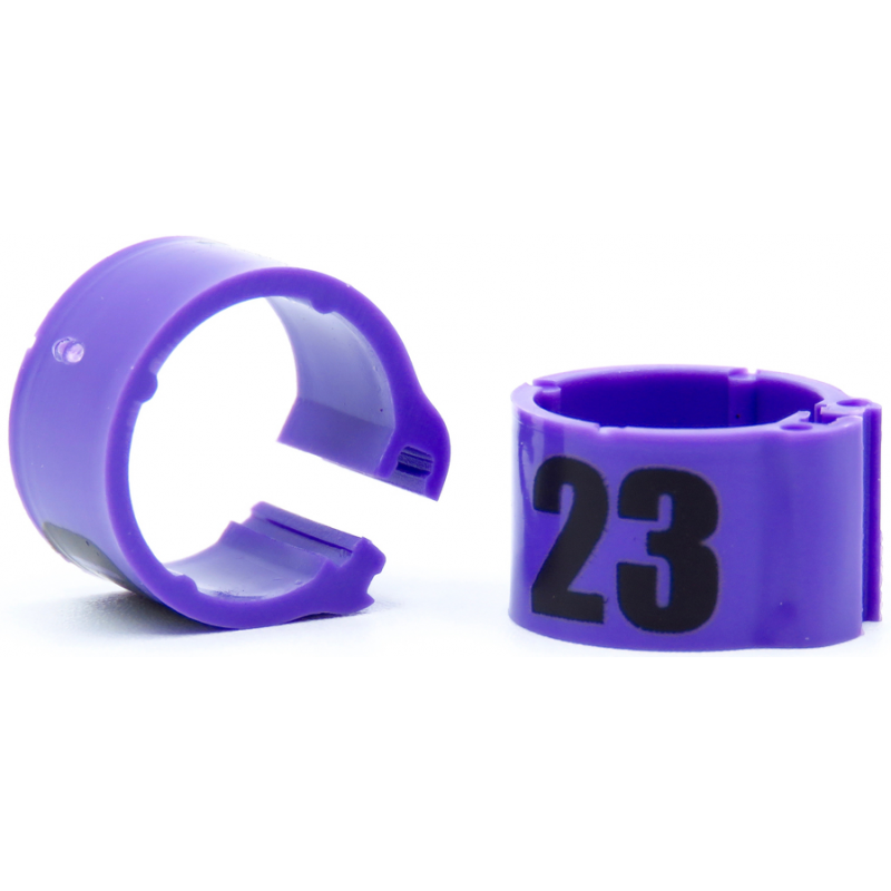 E-Z Bagues à clips numérotés 1 à 25 - Taille: 8mm - Couleur Violet 760RN-Violet Rings 4 Wings 4,95 € Ornibird