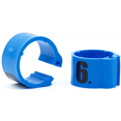 E-Z Bagues à clips numérotés 1 à 25 - Taille: 8mm - Couleur Bleu Ciel 760RN-Balticblue Rings 4 Wings 4,95 € Ornibird