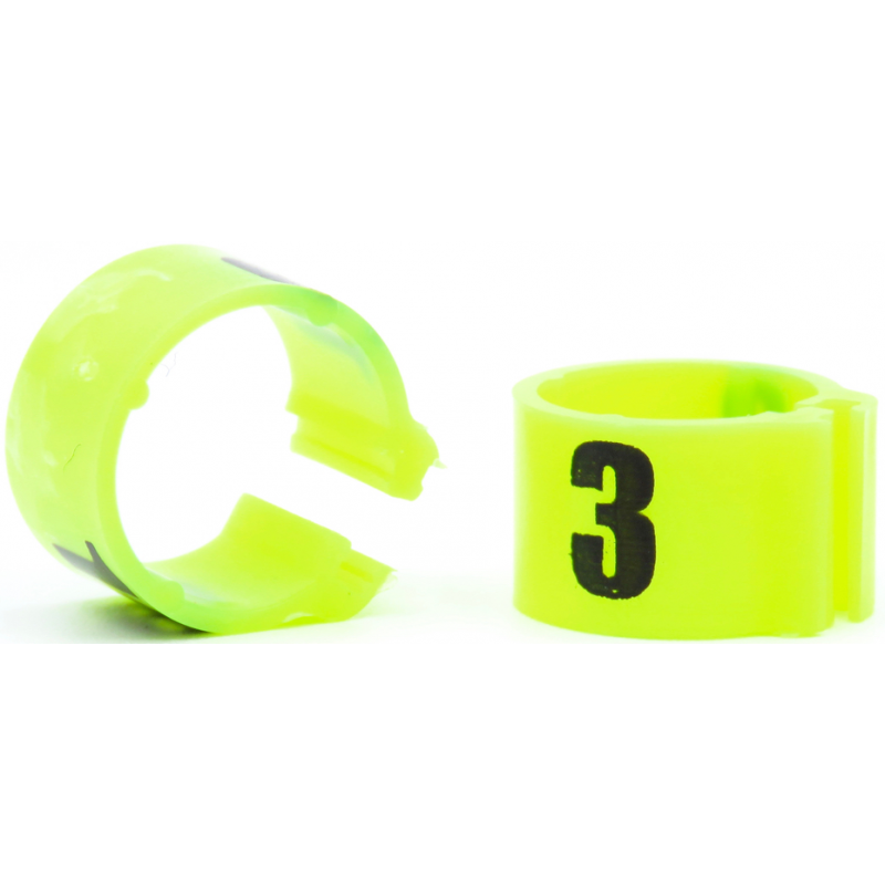 E-Z Bagues à clips numérotés 1 à 25 - Taille: 8mm - Couleur Jaune Fluo E-Z Bagues à clips numérotés 1 à 25 - Taille: 8mm - Couleur Jaune Fluo