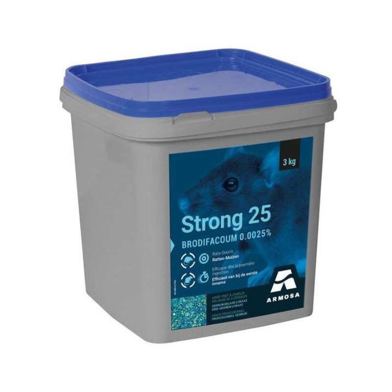 Strong 25 - Rats et Souris 3kg - Armosa Strong 25 - Rats et Souris 3kg - Armosa