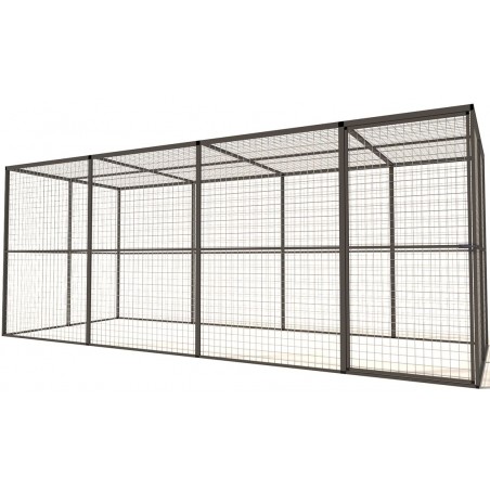 Volière Glorenza Alu - Map 3 - 449x176x178cm - Voldux à 1,00 € - Voldux - 50164 - Volières