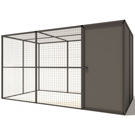 Volière Glorenza Alu + sas - Map 6 - 328x176x178cm - Voldux à 2,00 € - Voldux - 50454 - Volières