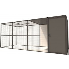 Volière Glorenza Alu + sas - Map 6 - 449x176x178cm - Voldux - 3 619,00 € - Voldux - 8720094050478 - Ornibird SRL