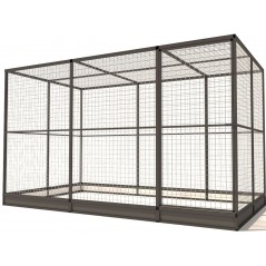Volière Glorenza Alu - Map 5 - 328x176x193cm - Voldux à 1,00 € - Voldux - 50560 - Volières