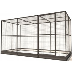 Volière Glorenza Alu - Map 5 - 363x176x193cm - Voldux à 2,00 € - Voldux - 50577 - Volières