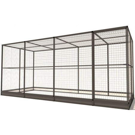 Volière Glorenza Alu - Map 5 - 449x176x193cm - Voldux à 2,00 € - Voldux - 50614 - Volières