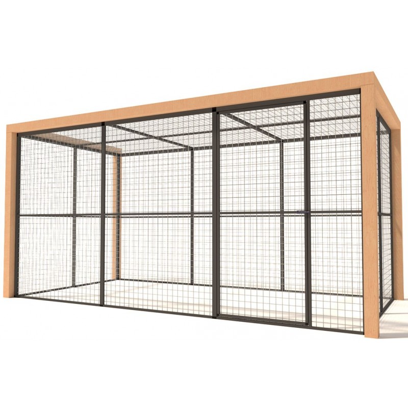 Volière Glorenza Alu Bois - Map 2 - 380x190x187cm - Voldux