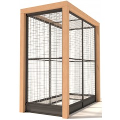 Volière Glorenza Alu Bois - Map 4 - 103x190x202cm - Voldux à 1,00 € - Voldux - 50799 - Volières