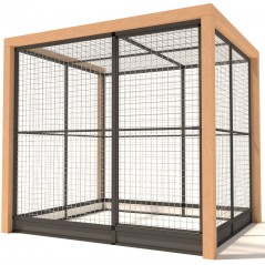 Volière Glorenza Alu Bois - Map 4 - 224x190x202cm - Voldux à 1,00 € - Voldux - 50836 - Voldux