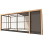 Volière Glorenza Alu Bois + sas - Map 8 - 475x190x202cm - Voldux Volière Glorenza Alu Bois + sas - Map 8 - 475x190x202cm - Voldux