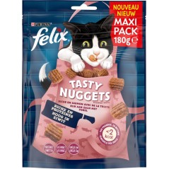 Tasty Nuggets Riche en Saumon avec de la truite 180gr - Felix à 5,19 € - Purina - 12534350 - Felix