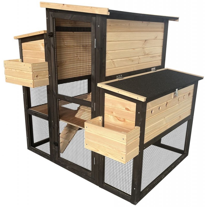 Woodland design poulailler cackleberry 123x95x125cm - Duvo+ Woodland design poulailler cackleberry 123x95x125cm - Duvo+