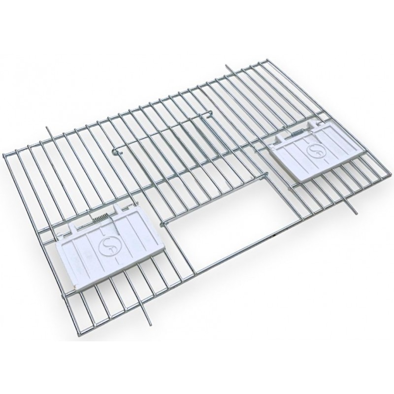 Devanture pour cage d'entrainement avec 1 porte et 2 portes mangeoires 34x22cm