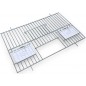 Devanture pour cage d'entrainement avec 1 porte et 2 portes mangeoires 34x22cm