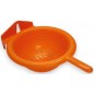 Nid en plastique orange avec perchoir pour canaris Nid en plastique orange avec perchoir pour canaris