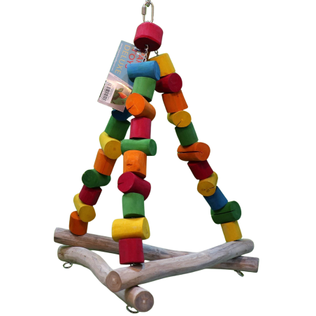 Perchoir Triangulaire Large 75x55x55xcm - Parrots & Toys à 37,95 € - Vogelhof - Parrots & Toys - swing0006 - Jouets
